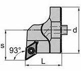 с углом в плане 93° и креплением типа S