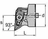 с углом в плане 93° и креплением типа S