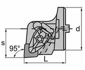 с углом в плане 95