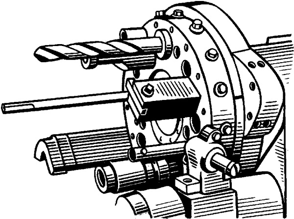револьверная головка с установленной оснасткой