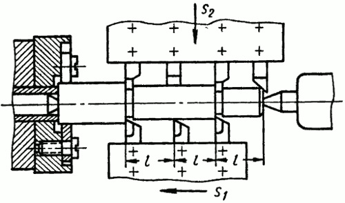 схема обработки вала на многорезцовом станке