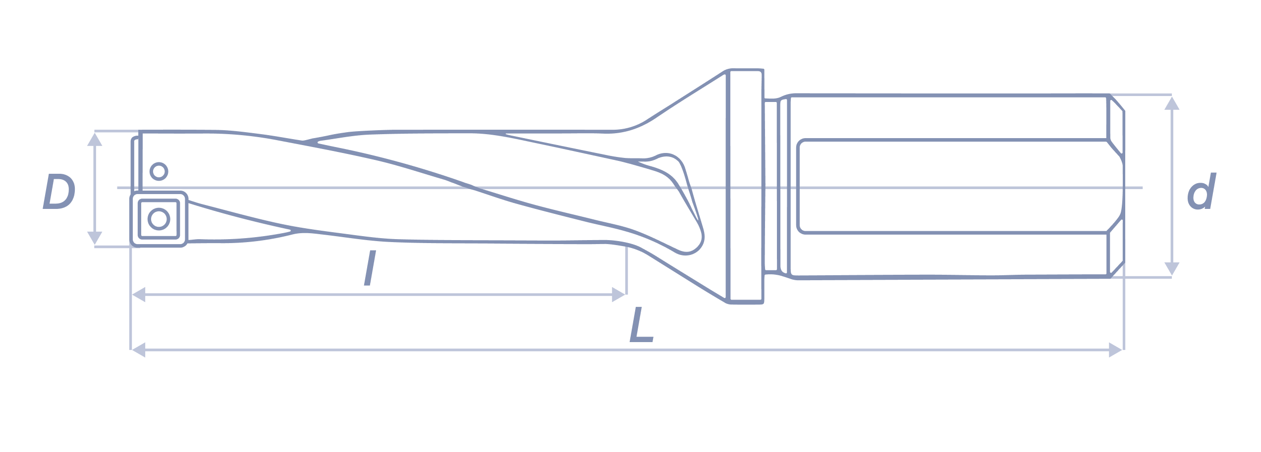 исполнение и основные размеры корпусного сверла
