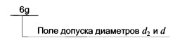 обозначение наружной резьбы с одинаковым средним диаметром и диаметром выступов