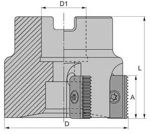 насадная многозубая фреза чертеж