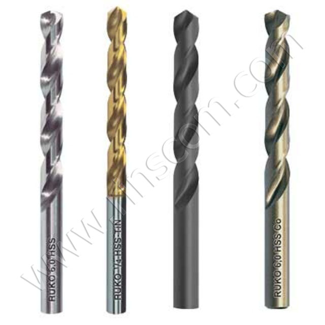 сверла, различающиеся по цветам в зависимости от покрытия