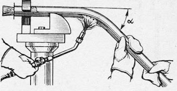 ручная гибка трубы с использованием газовой горелки