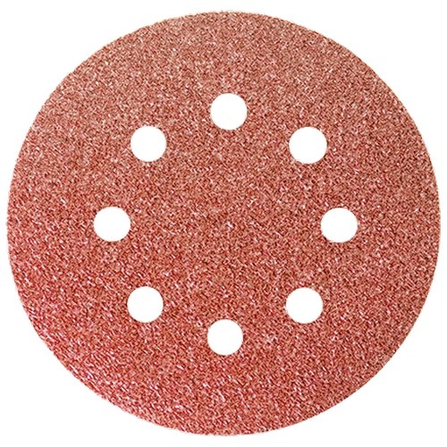 Фото Круг абразивный на ворс. подл. под "липучку", перфорир., P 220, 125 мм, 5 шт Matrix