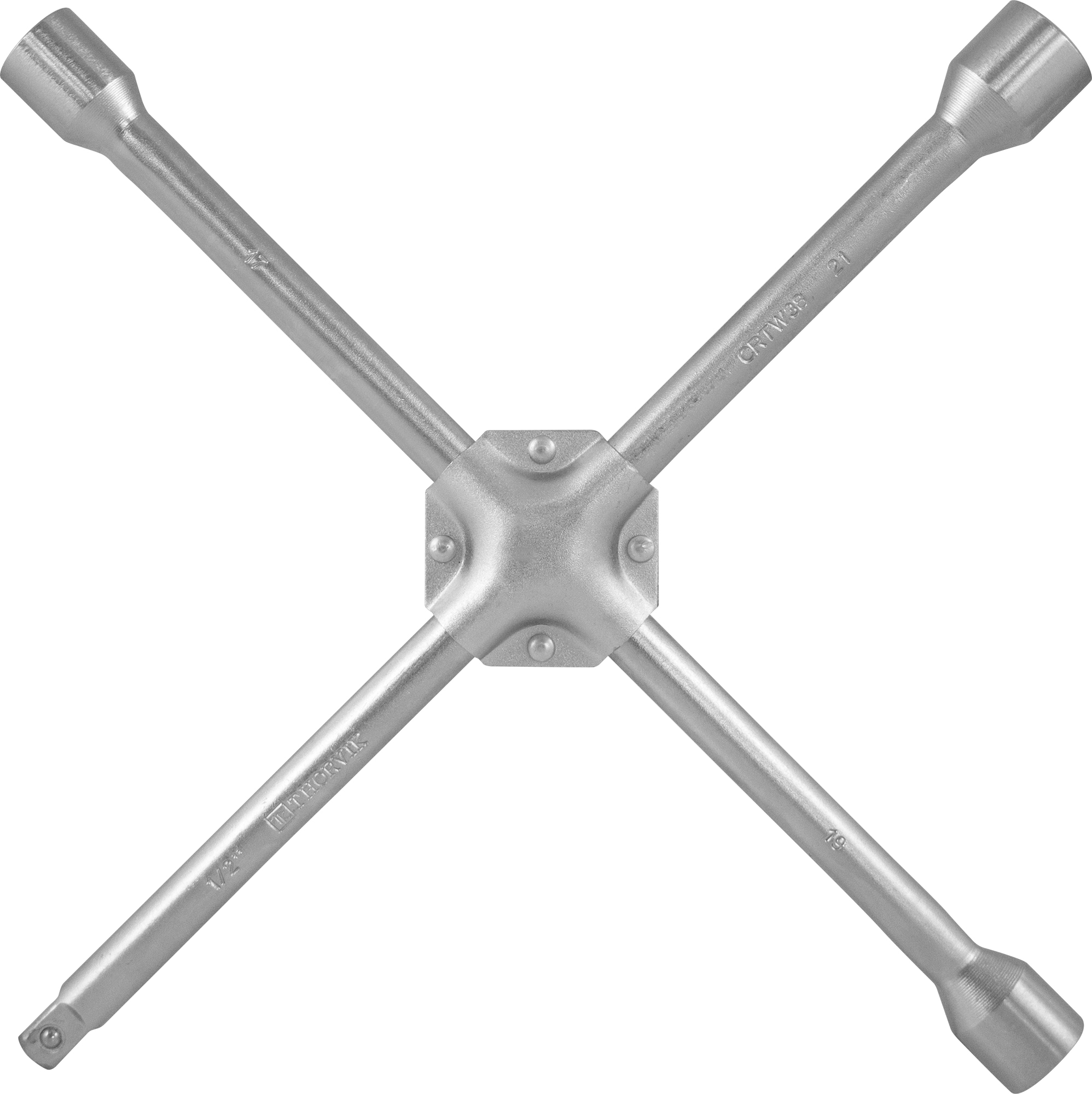 Фото Ключ баллонный крестообразный, усиленный, 17х19х21x1/2"DR, 380 мм, THORVIK