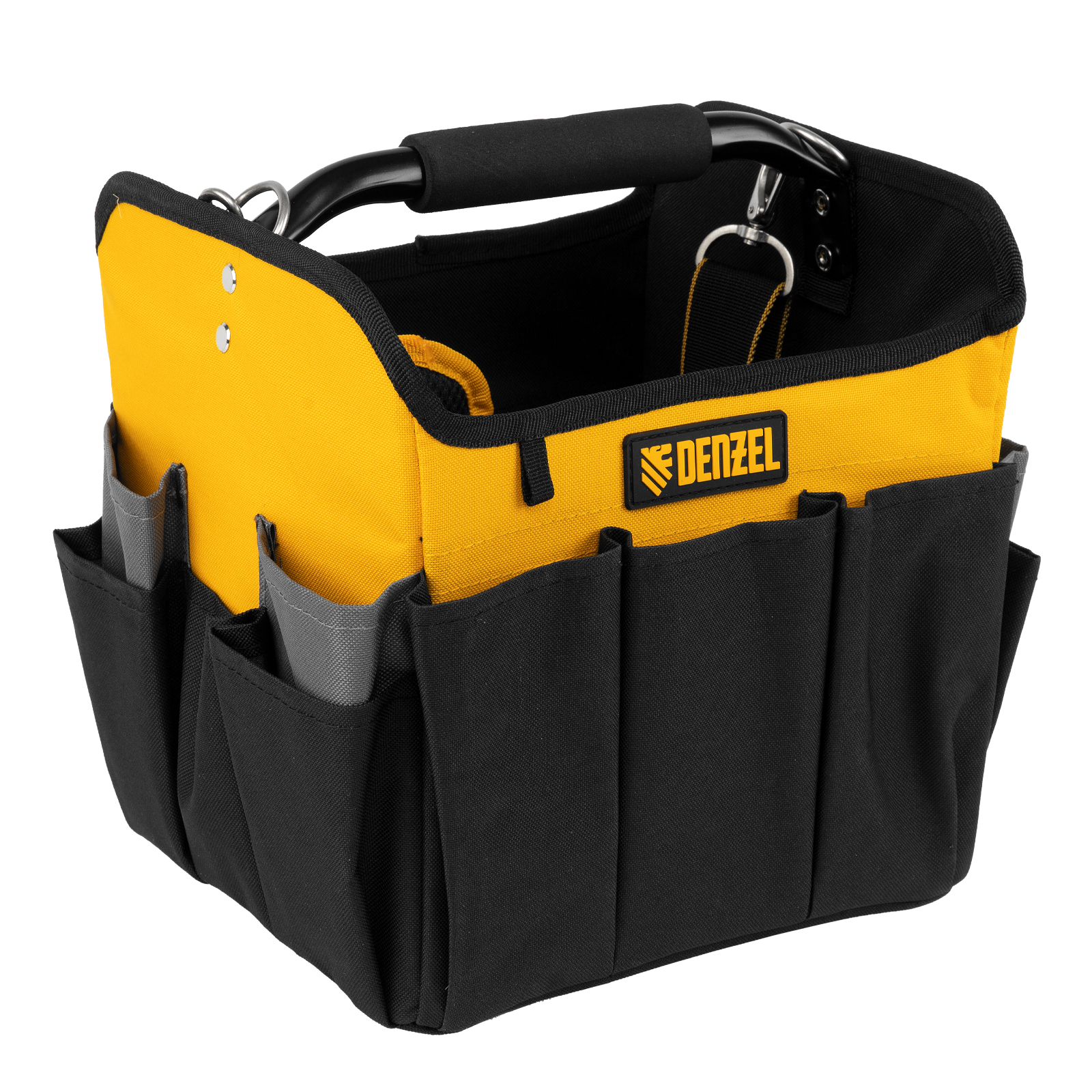 Фото Переноска для инструмента, 260х240х300 мм, 22 кармана, наплечный ремень Denzel