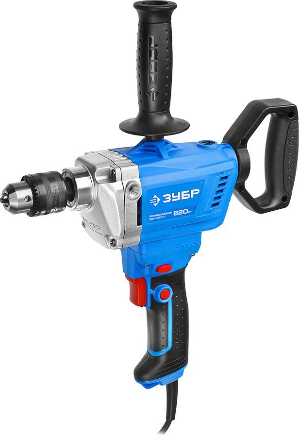 Фото ЗУБР 820 Вт, 0-650 об/мин, дрель-миксер реверсивная ЗДМ-820 РМ Профессионал