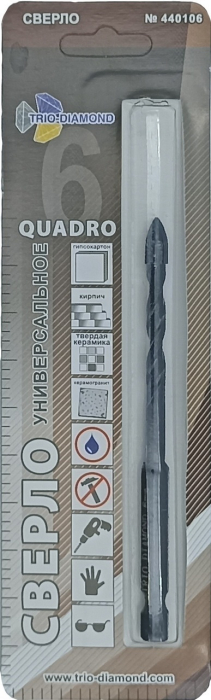 Фото Сверло универсальное квадро 6мм