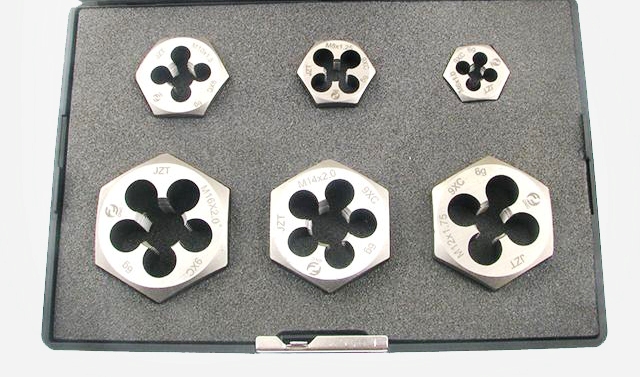 Фото Набор плашек шестигранных М6-М16 9ХС (6 шт)