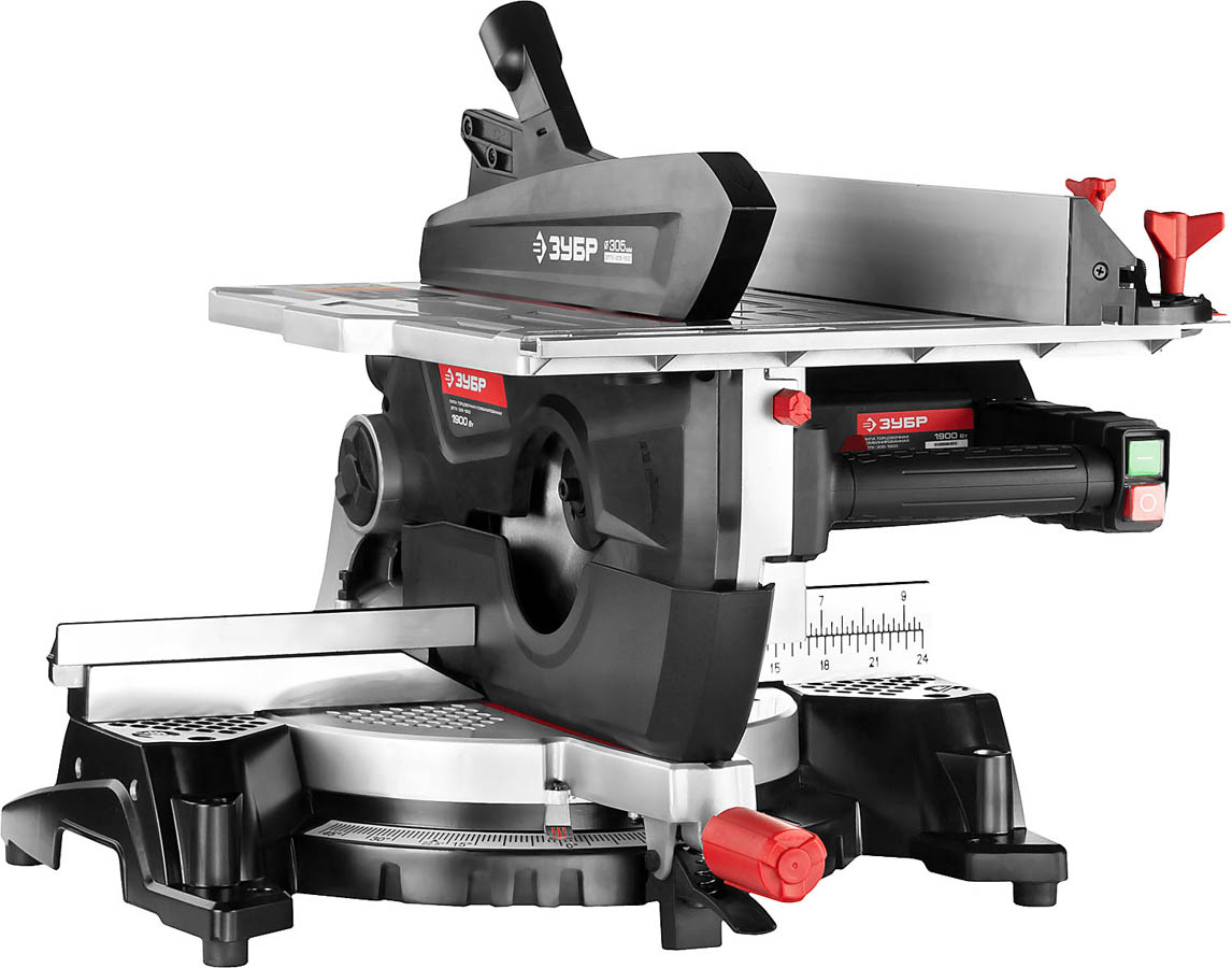 Фото Пила торцовочная комбинированная ЗПТК-305-1900 Мастер ЗУБР 1900 Вт, 305х30 мм