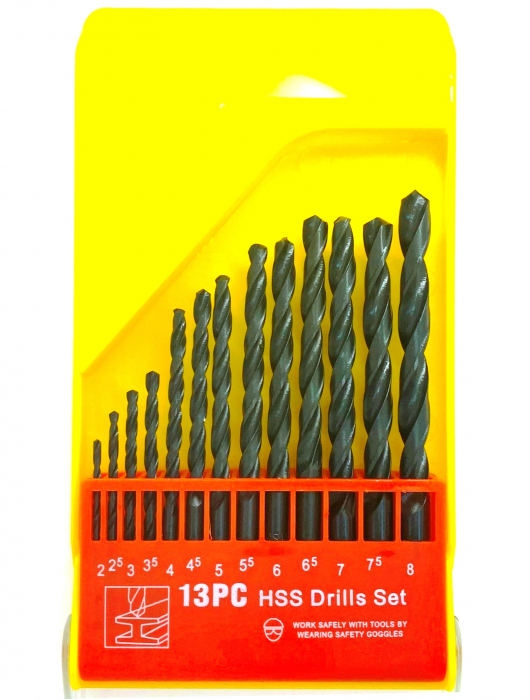 Фото Набор сверл 2-8мм (13 шт.) шаг 0,5 Р6М5 STV