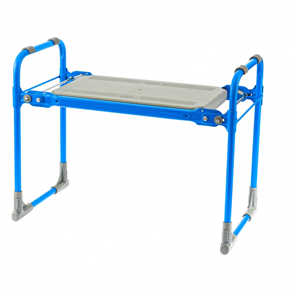 Фото Скамейка садовая Nika, голубая, Россия