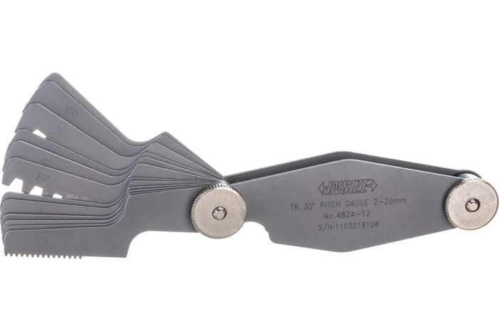 Фото Шаблон резьбовой (резьбомер) Tr 30° 2-20 мм погрешность ±0.07мм, 12шт INSIZE