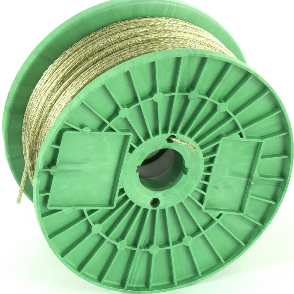 Трос металлополимер. прозрачный ПР-3.0, толщина 3,0 мм, катушка 200 метров Россия Сибртех