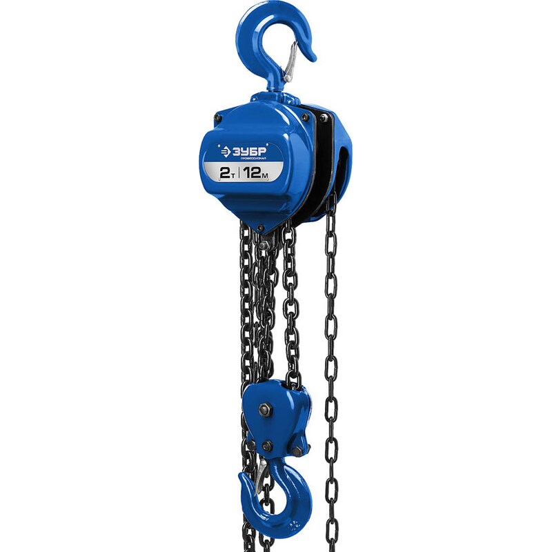 Фото Таль цепная шестеренная, 2т / 12м Зубр 43083-2