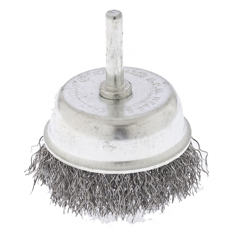 Фото Щетка для дрели, 65 мм, "чашка" со шпилькой, витая проволока Сибртех