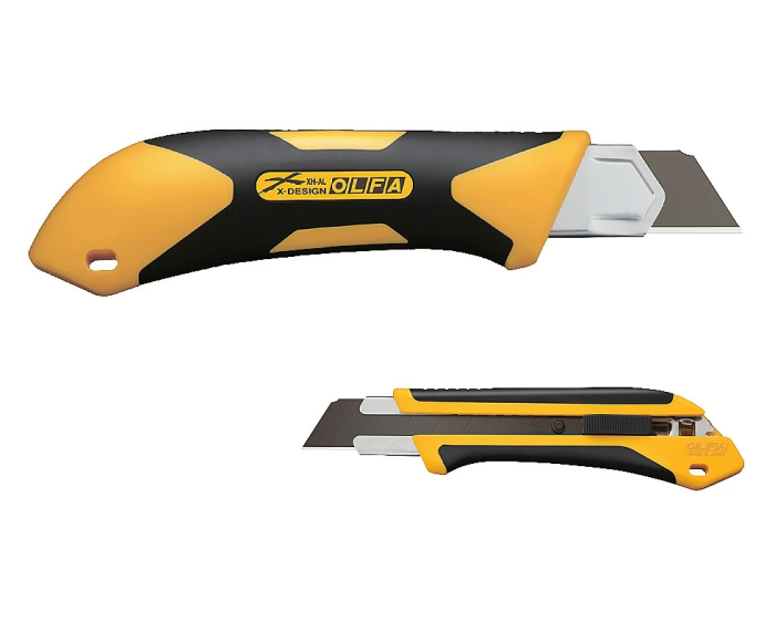 Фото OLFA 25 мм, сегментированное лезвие, AUTO LOCK, Нож X-design OL-XH-AL