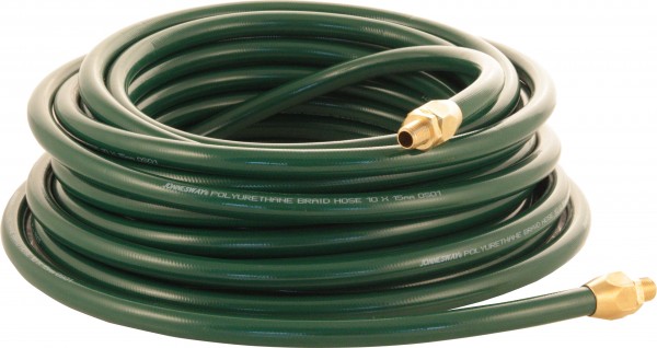 Фото Шланг полиуретановый для пневматического инструмента с штуцерами 1/4", 10х15 мм, 15 м, Jonnesway