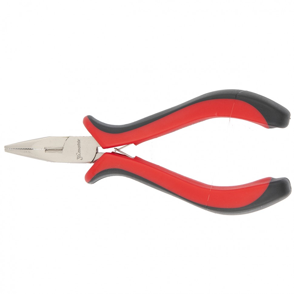 Фото Длинногубцы прямые Mini, 130 мм, никелированные, авторазжим, Matrix