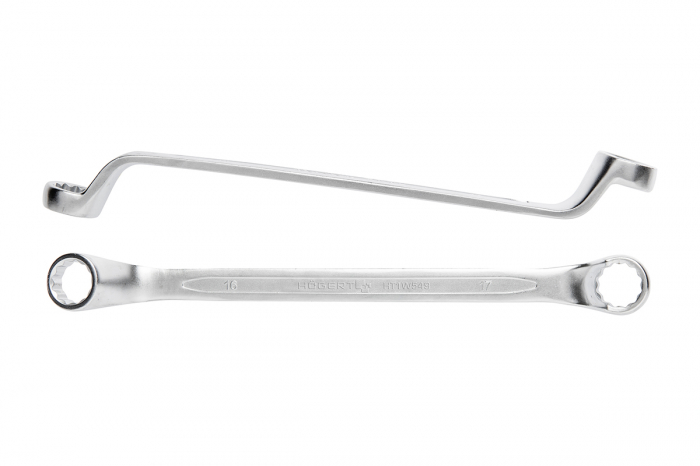 Фото Ключ накидной коленчатый 14 x 15 мм, сталь CrV, DIN 838 HOEGERT