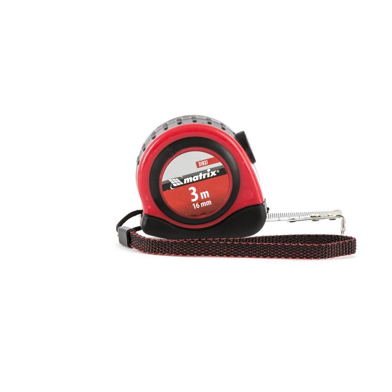 Рулетка Status autostop Magnet, 3 мх16 мм, двухкомпонентный корпус, зацеп с магн. Matrix