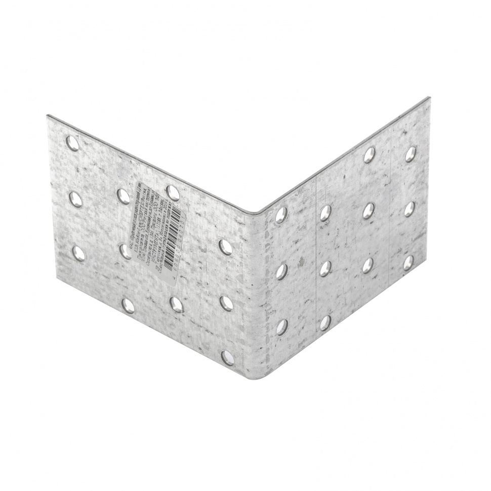 Фото Крепежный уголок равносторонний 2 мм, KUR 80 х 80 х 60 мм Россия Сибртех