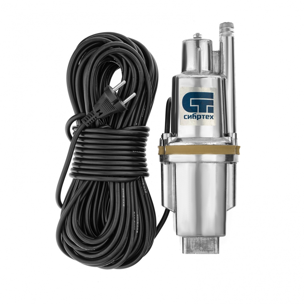 Фото Вибр. насос СВН300-25, верх. забор, 300 Вт, напор 75 м, 1200 л/ч, кабель 25 м Сибртех