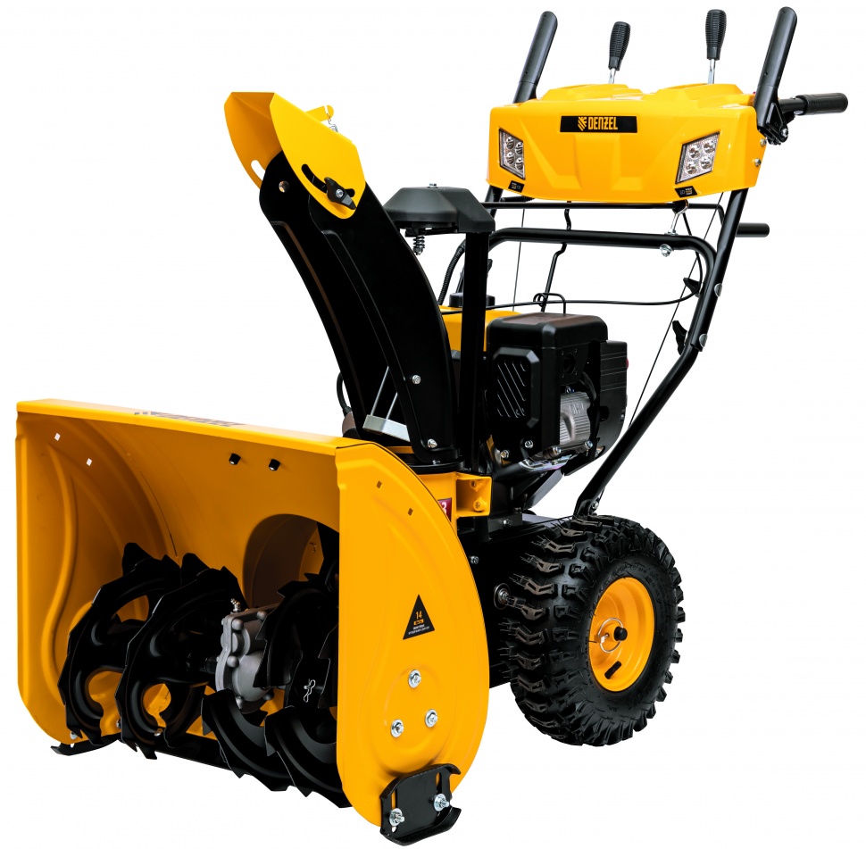 Фото Бензиновая снегоуборочная машина SBM 610S PRO, 212 cc, электростартер, фара, обогрев Denzel