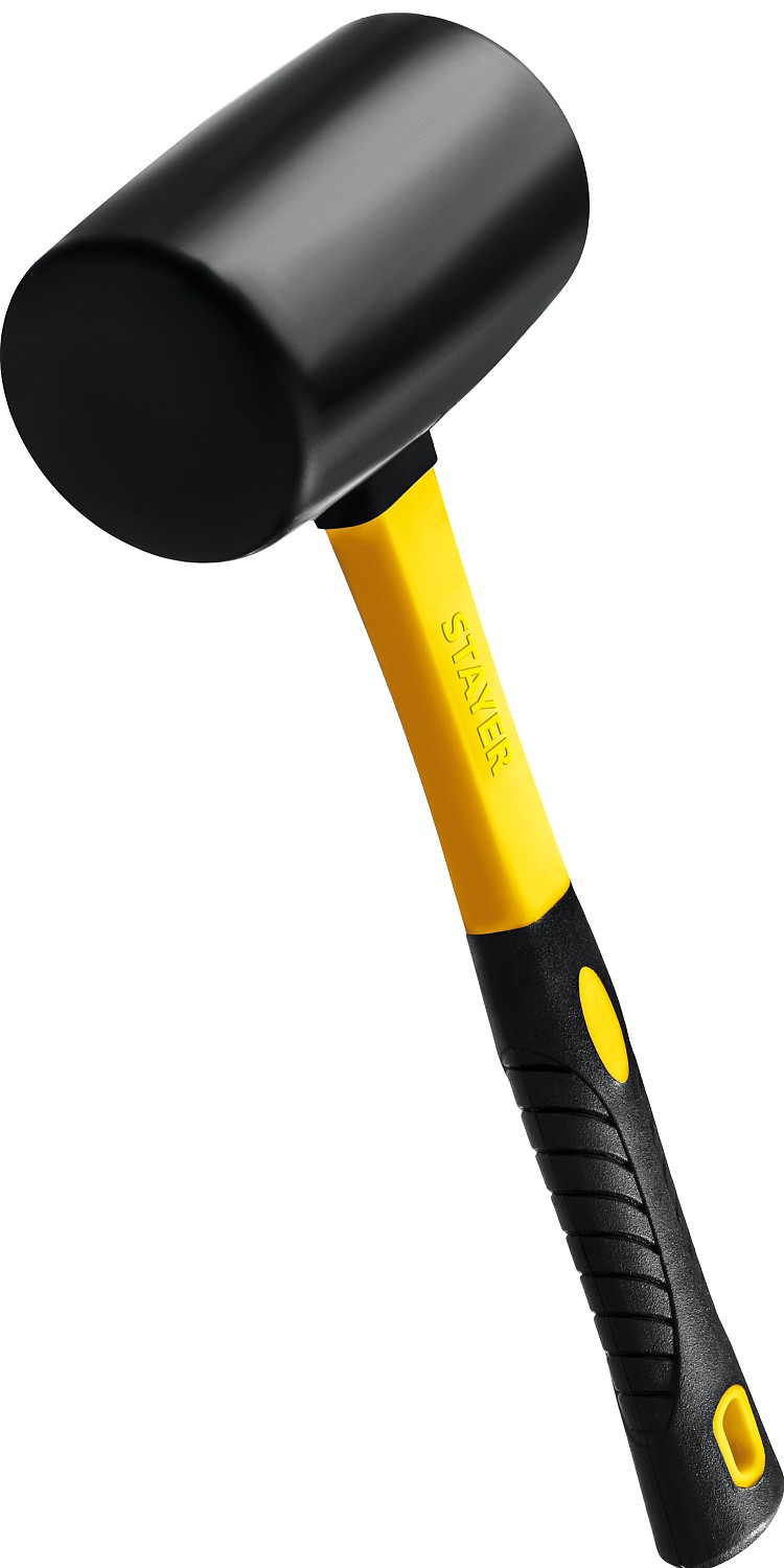 Фото STAYER 450 г, Киянка резиновая черная с фиберглассовой ручкой 2054-65 Professional