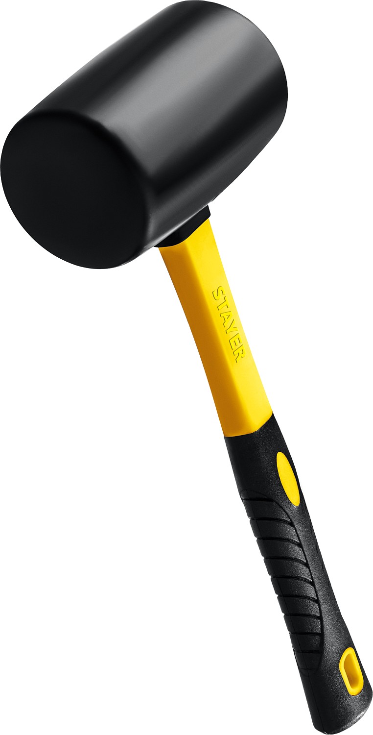 Фото STAYER 680 г, Киянка резиновая черная с фиберглассовой ручкой 2054-75 Professional