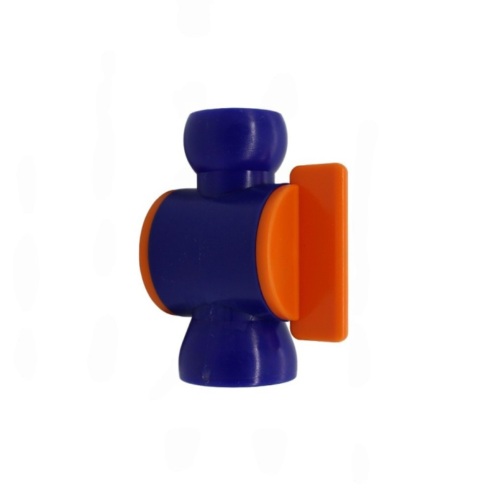 Клапан встроенный СОЖ 1/2" - 1/2 с вентилем синий STV