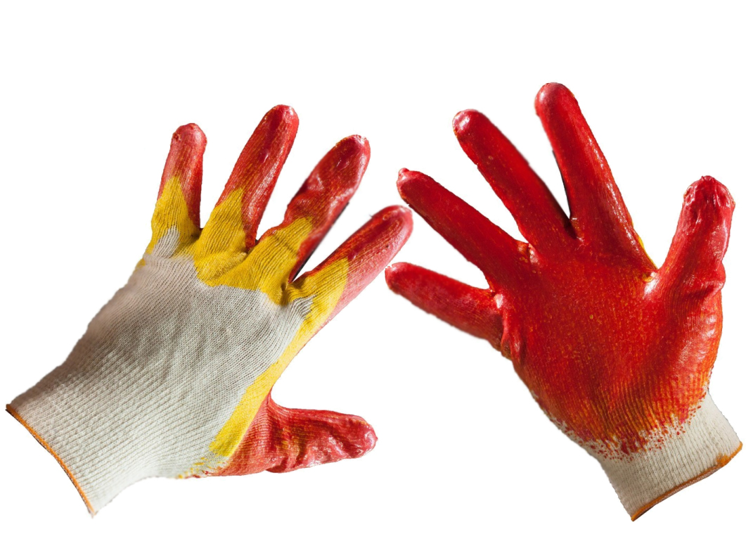 Фото Перчатки с двойным латексным обливом, повышенной износостойкости, трикотажные 11409-H10 MasterSTAYER L-XL, MAXSafe, 13 класс, 10 пар, х/б