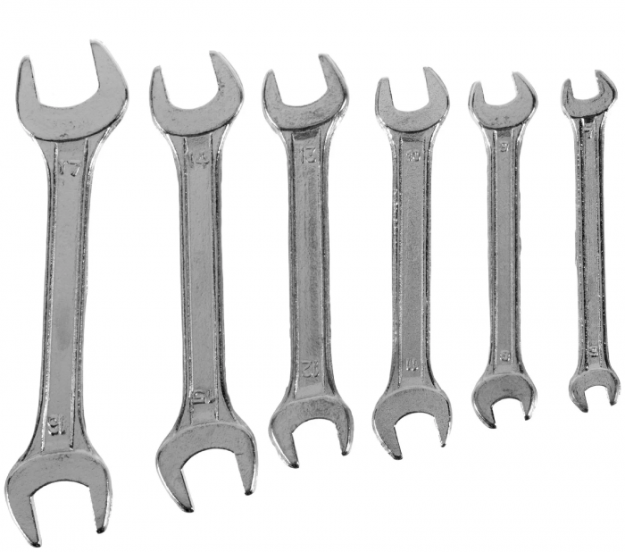Фото Набор ключей рожковых 6-17мм (6шт)