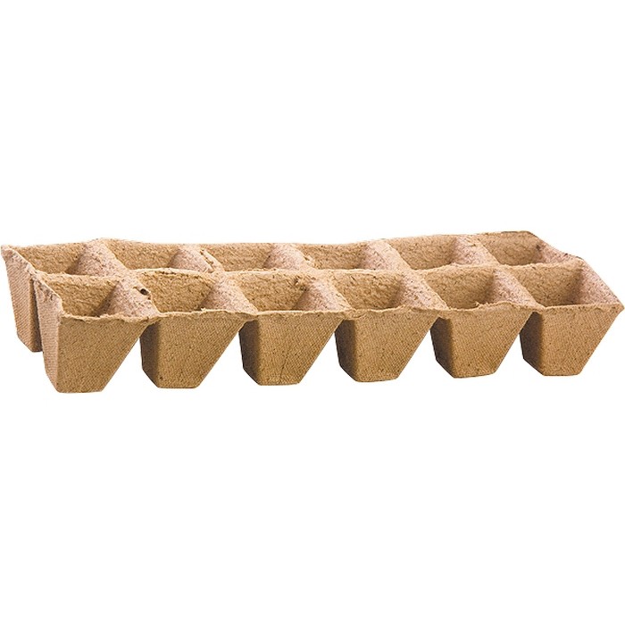 Фото Кассета для рассады 310 х 100 х 50 мм 12 ячеек, торфяная Россия