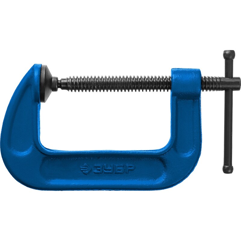 Фото Струбцина тип G, корпус - ковкий чугун, 75 мм Зубр 32245-075