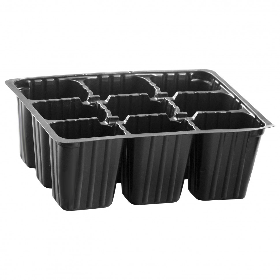Фото Кассета для рассады, 180 х 135 х 60 мм, 9 ячеек, полистирол, 5 шт. Россия