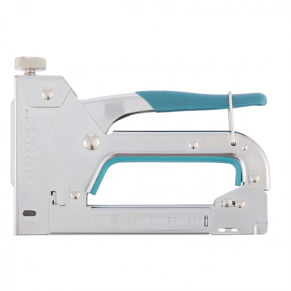 Фото Степлер мебельный регулируемый (Handwerker), стальной корпус, тип скобы 53, 4-14 мм Gross