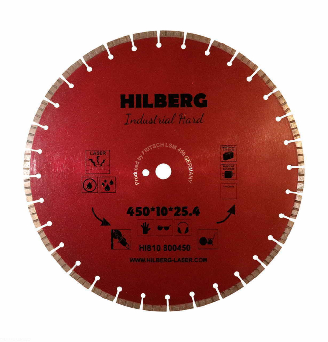 Диск алмазный отрезной 450*25,4 Hilberg Industrial Hard