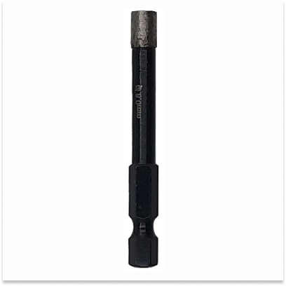 Коронка алмазная по керамограниту 6 мм Серебряная пайка