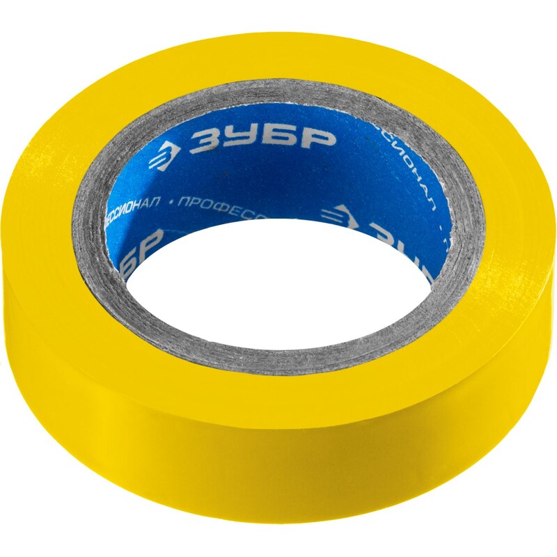 Фото Желтая изолента ПВХ, 10 м х 15 мм Зубр 1233-5