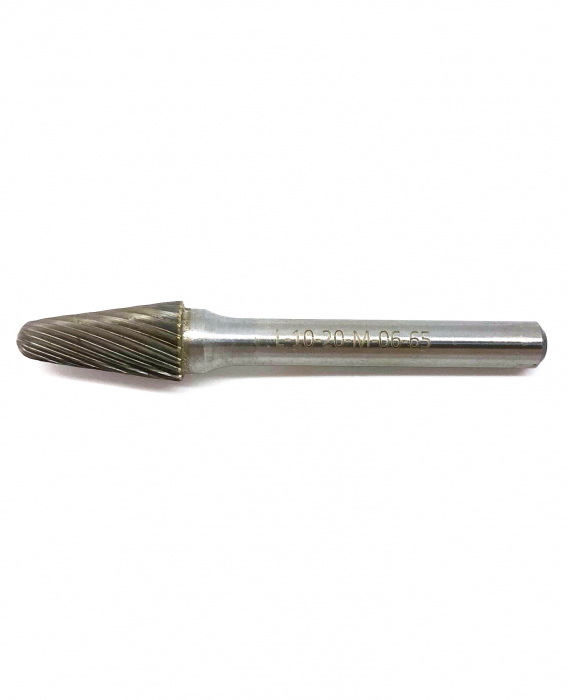 Фото Борфреза сфероконическая тип L 10х20х6х65 14° 2,2 спиральная нас. арт. L10 20М06 Sekira