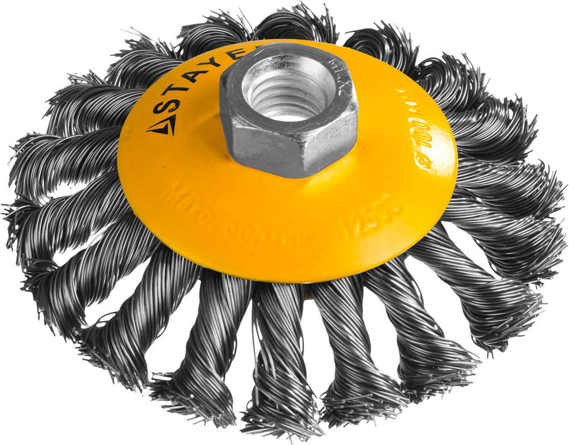 Фото Щетка коническая для УШМ STAYER 100 мм, 35135-100 Профессионал