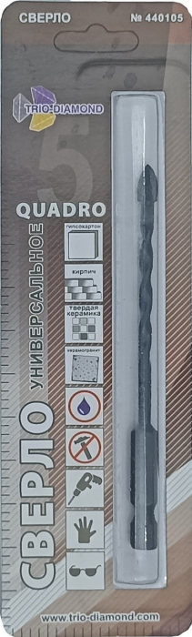 Фото Сверло универсальное квадро 5мм