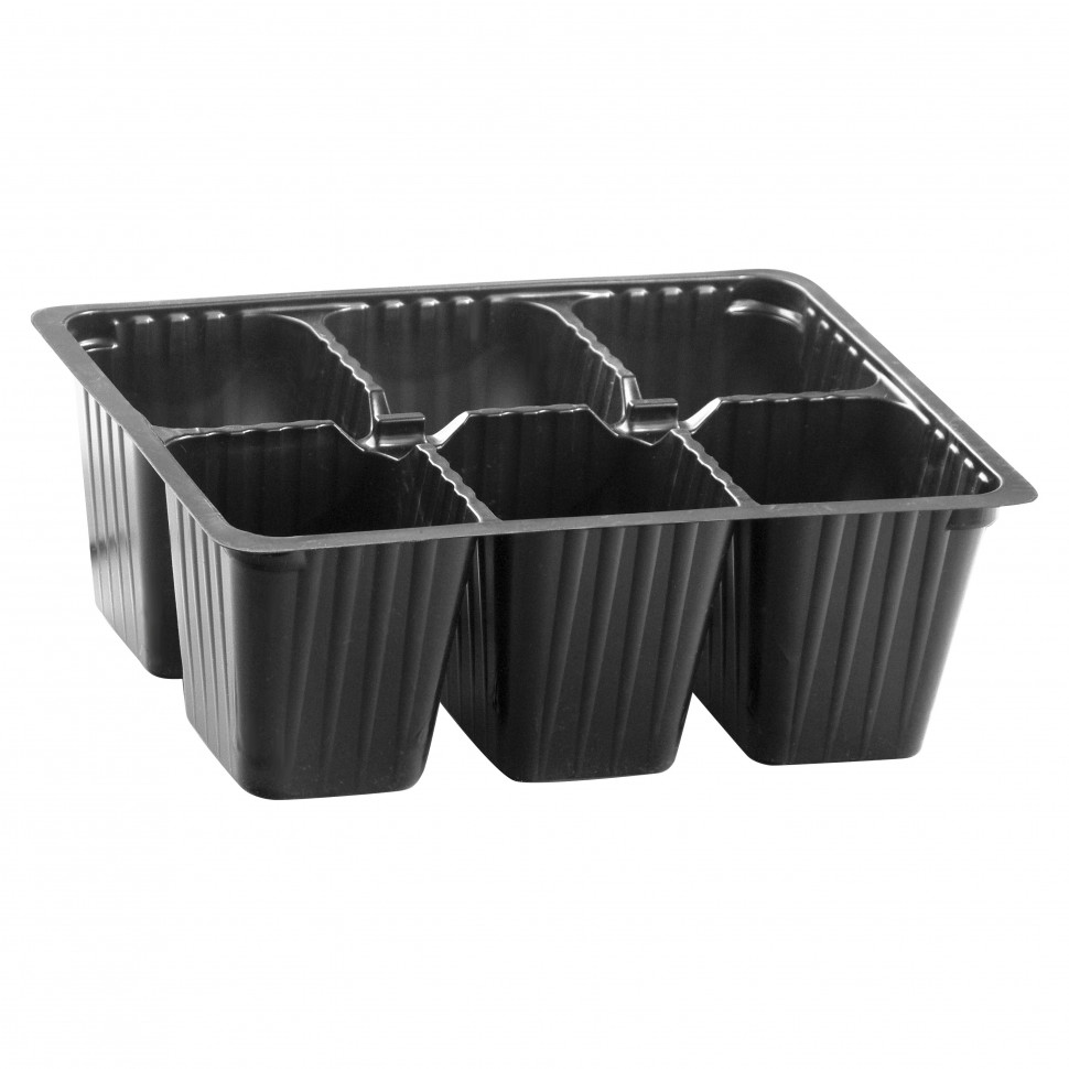 Фото Кассета для рассады, 180 х 135 х 60 мм, 6 ячеек, полистирол, 5 шт. Россия