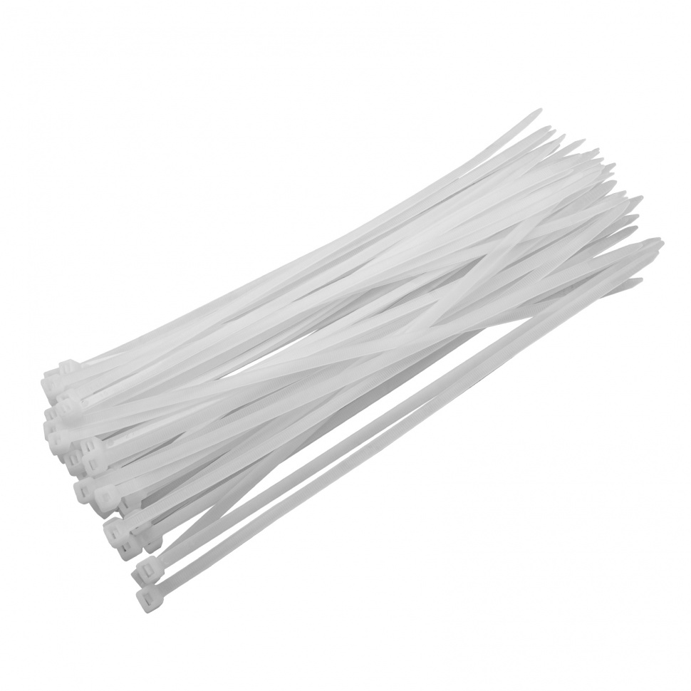 Фото Хомуты, 350 х 8 мм, пластиковые, белые, 50 шт. Сибртех