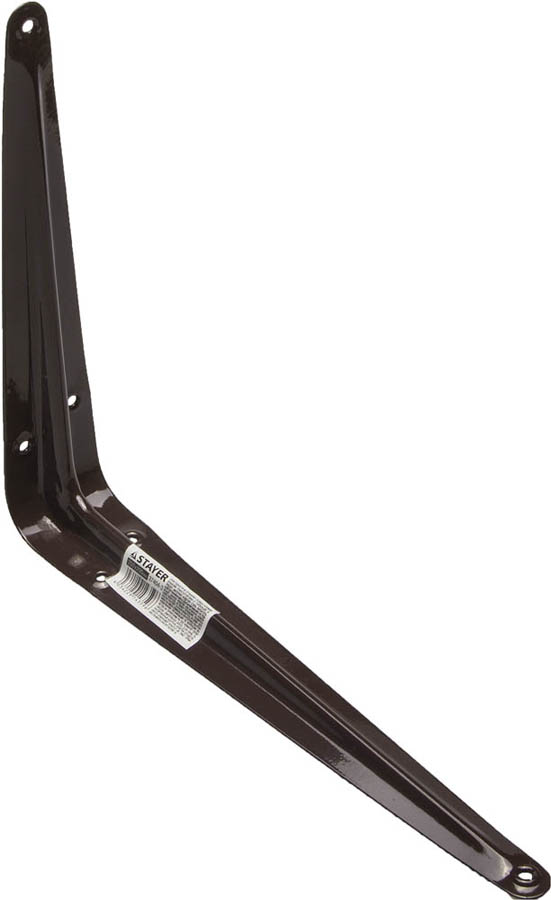 Фото Уголок-кронштейн STAYER 37404-3 200х250 мм, толщина 1 мм, коричневый