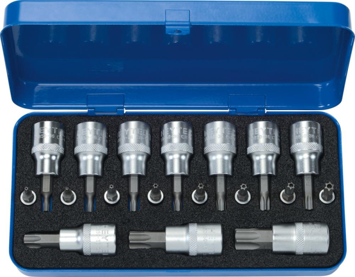 50850-55 Набор головок торцевых с битой вставкой TORX 1/4 - 1/2, 18 пр., металлический кейс